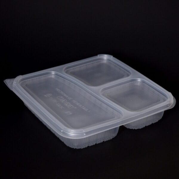 1035ml 3 Compartment Square Food Container (480ML/240ML/210ML) (200 sets)
