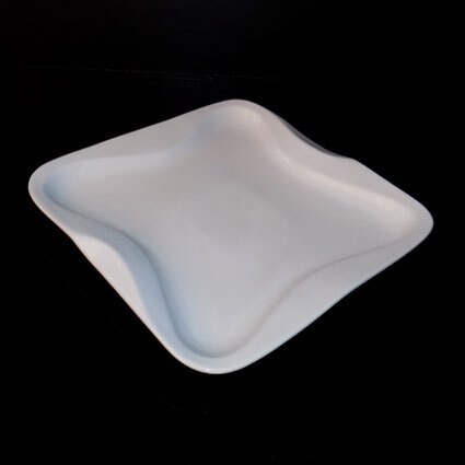 25.4cm / 10" Square Cross Plate (Vitrified)