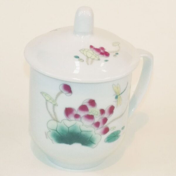 Ceramic Mug with Lid - Dragon Fly