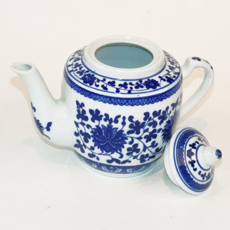 Ceramic Tea Pot - Blue Flowers - Image 2