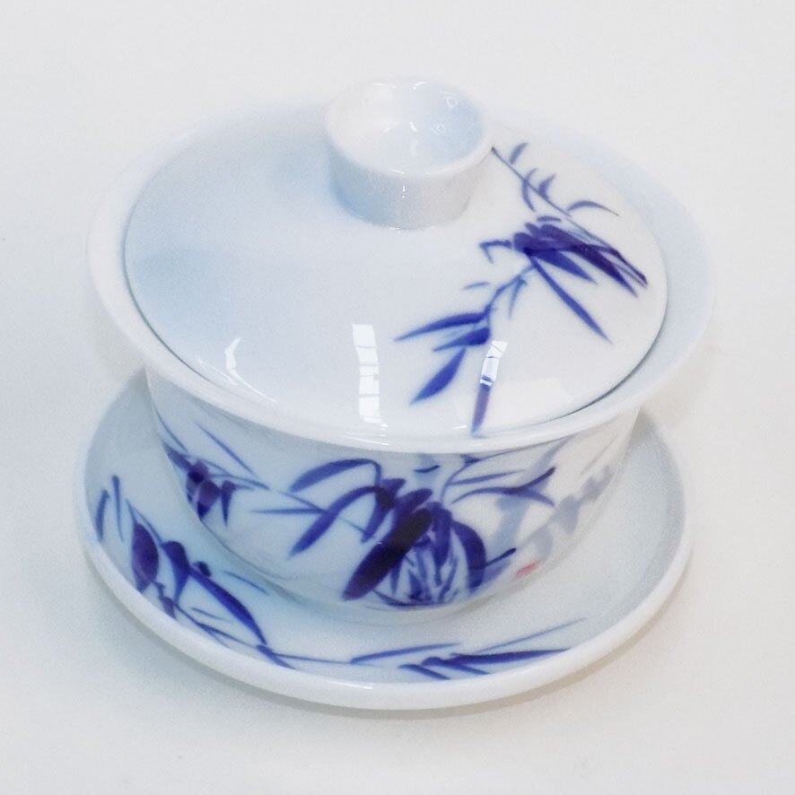 Gaiwan - Blue Bamboo Leaves (Med)