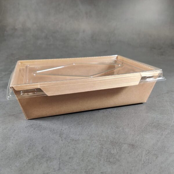 Kraft Paper Food Box (700cc) with lids (200 sets)