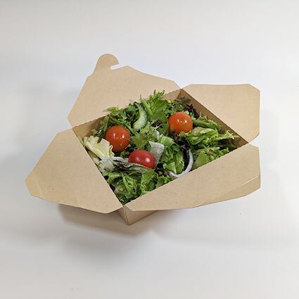 Kraft Paper Takeaway Food Container (1400ml) (200 sets) - Image 3