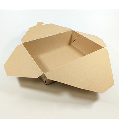 Kraft Paper Takeaway Food Container (1400ml) (200 sets) - Image 2