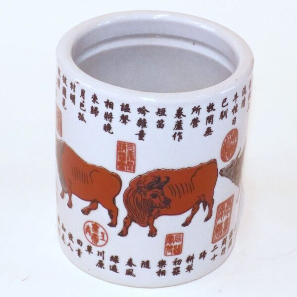 Large Ceramic Pen Holder - Ox