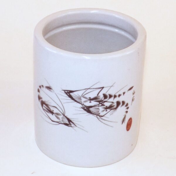 Large Ceramic Pen Holder - Shrimps