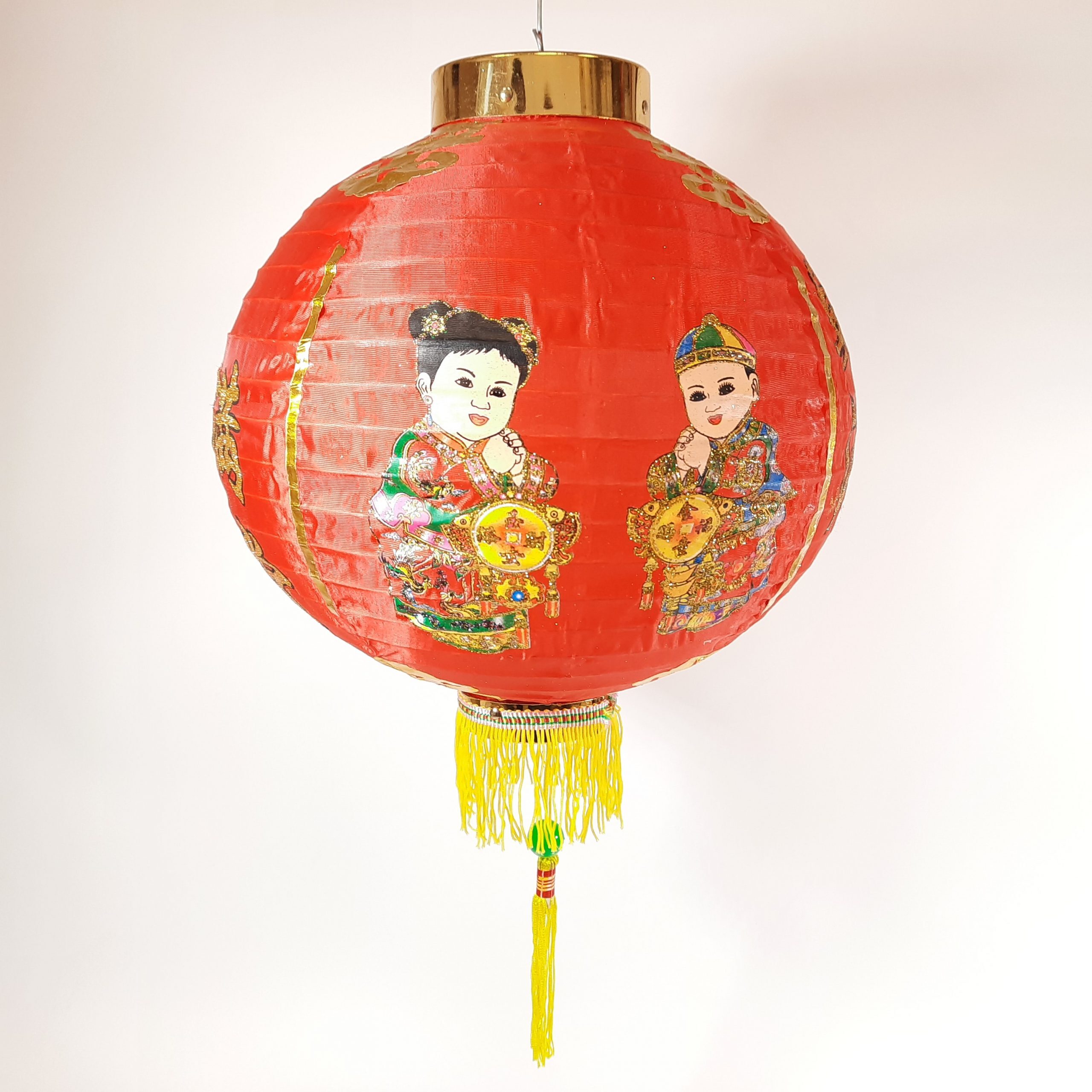 Drum Shaped Silk Lantern 12" (Pair)