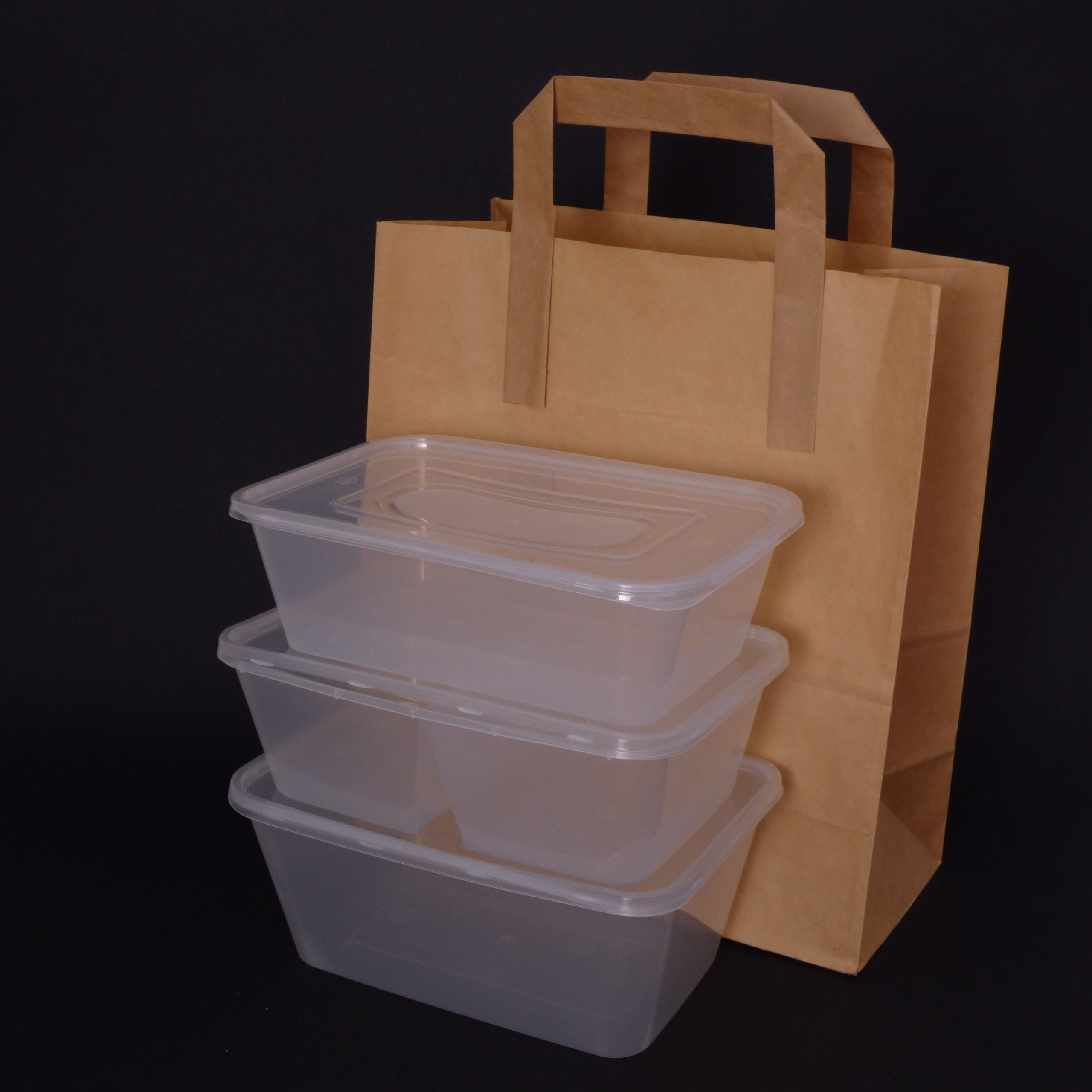 Brown Kraft Paper Takeaway Carrier Bags (M) (250pcs) - Image 3