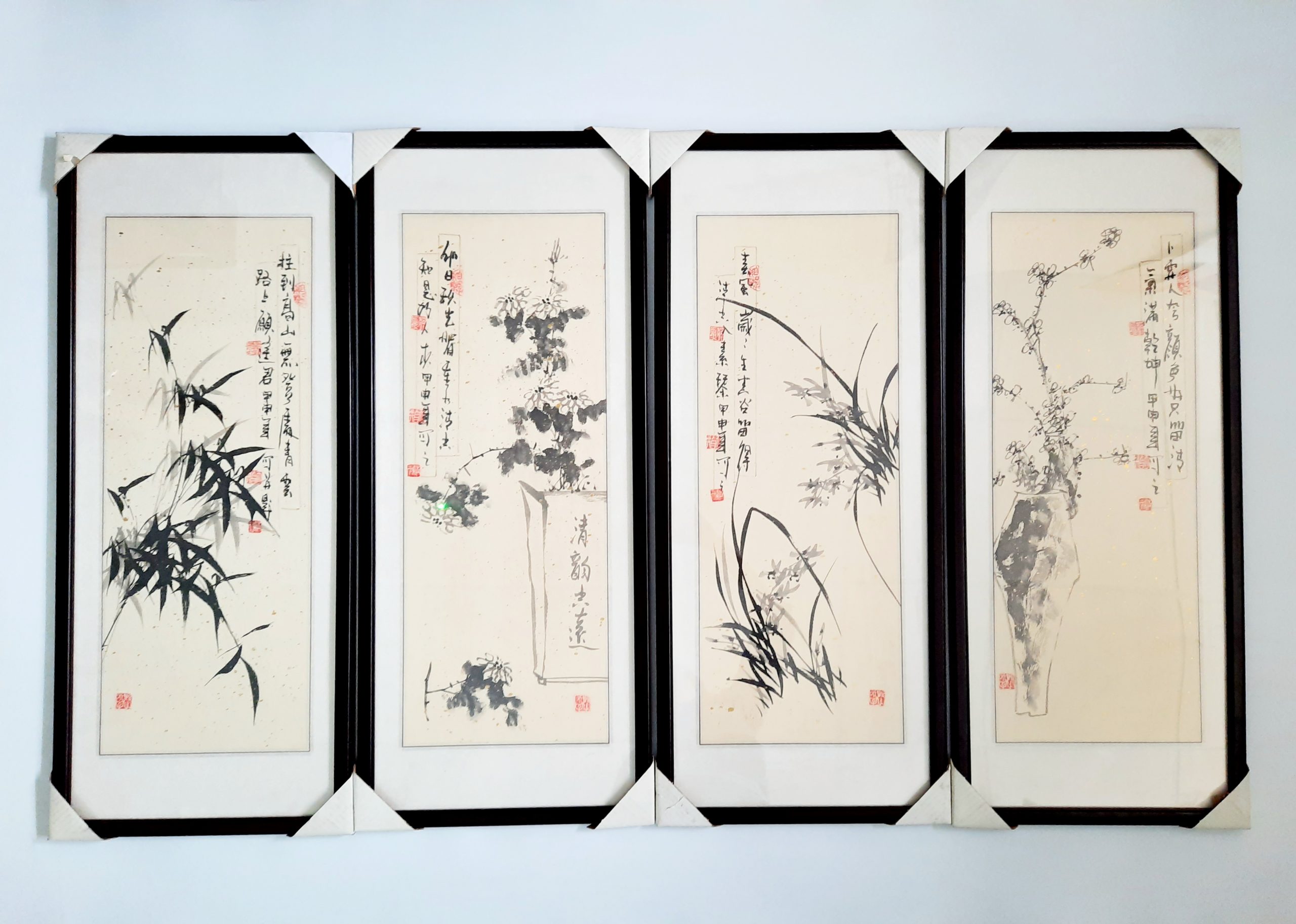 Flowers 梅蘭菊竹 / 4pcs set