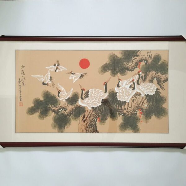 Cranes and Pine Tree 松鶴延年