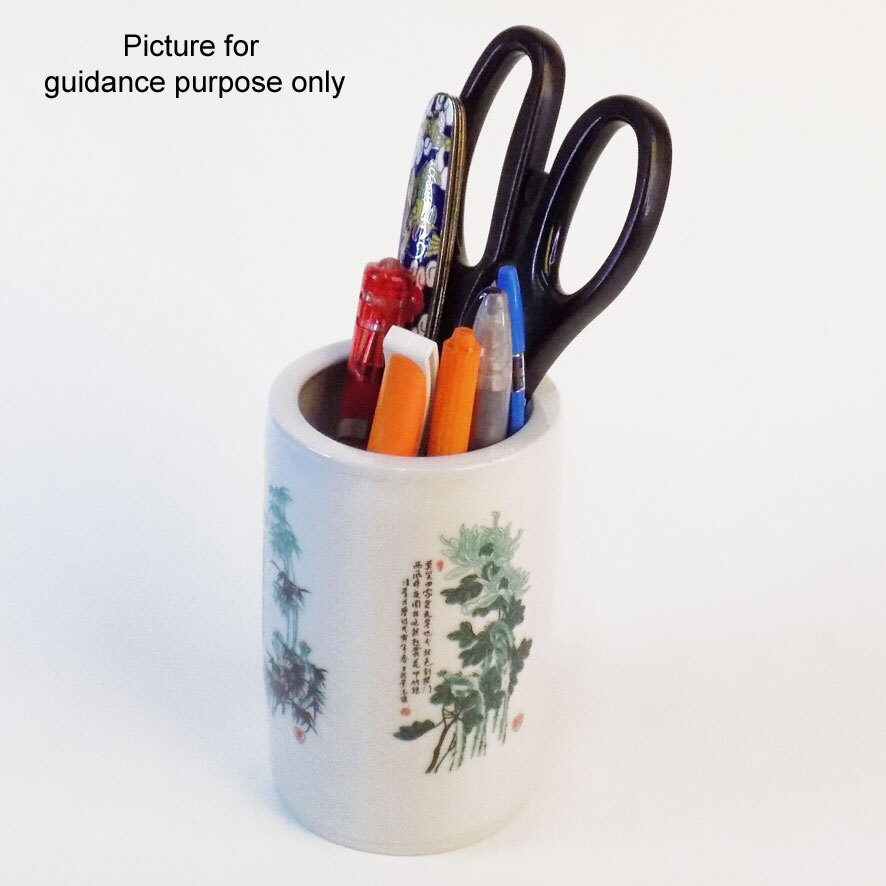 Small Ceramic Pen Holder - Blue Scenery - Image 2