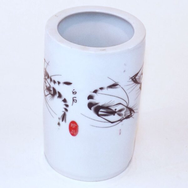 Small Ceramic Pen Holder - Shrimps