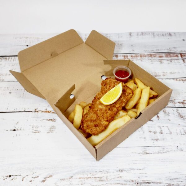 Premium Kraft paper meal box small (100pcs)