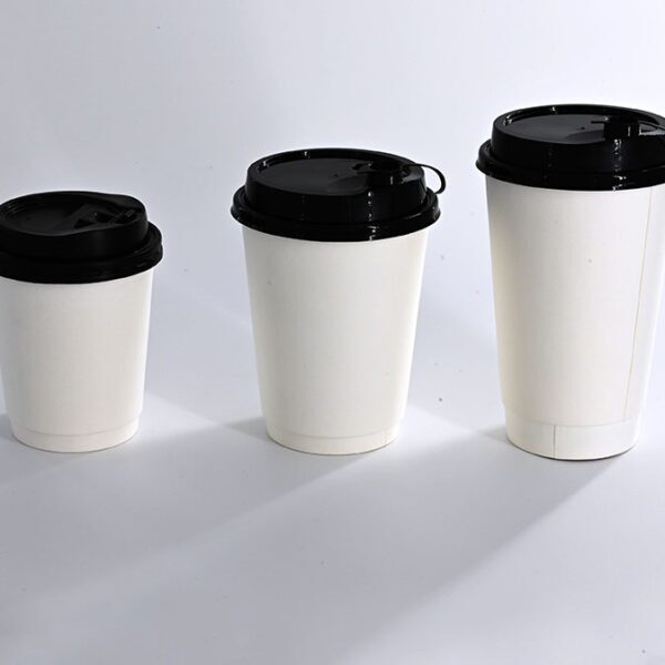 White Double Wall Disposable Coffee Cup ( Lids sold Separately )