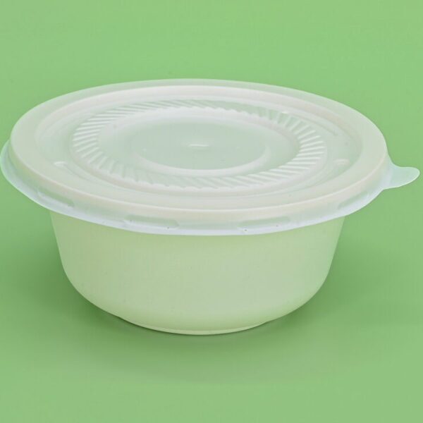 14oz (BIO-D) Corn Starch Bowl Container with Lid, 400pcs/ctn