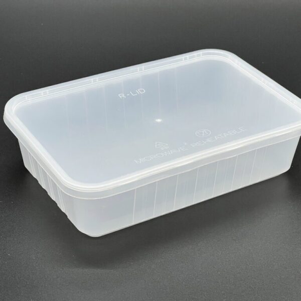 680cc Premium Plastic Rectangular Container, (250 sets)
