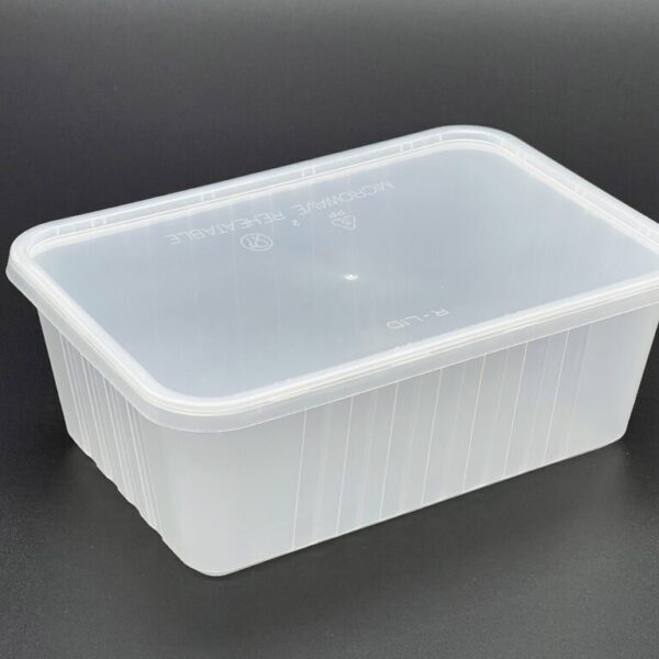 1000cc Premium Plastic Rectangular Container, (250 sets)