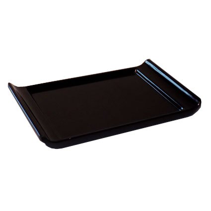 18cm / 7" Black Plastic Rectangular Sushi Plate