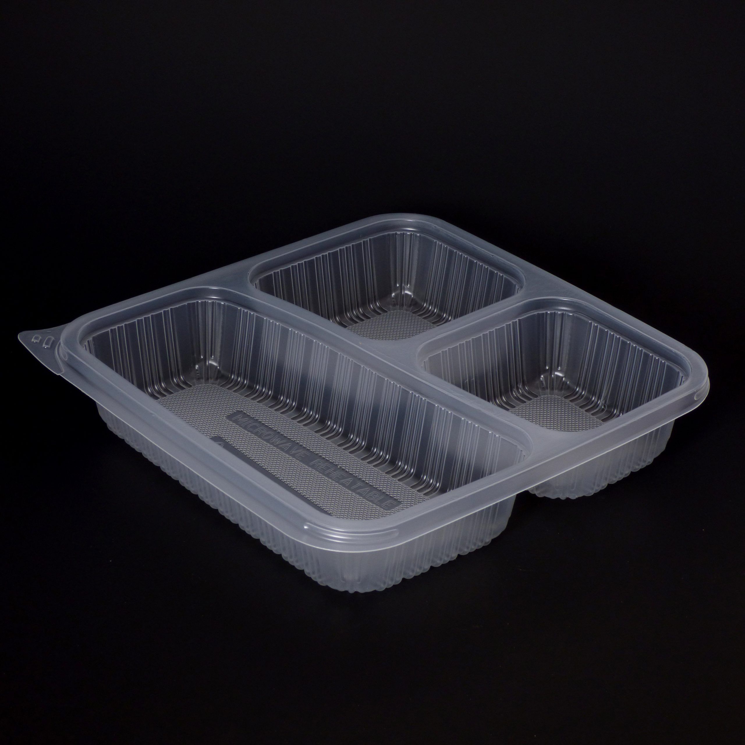 930ml 3 Compartment Square Food Container (480ML/240ML/210ML) (200 sets) - Image 3