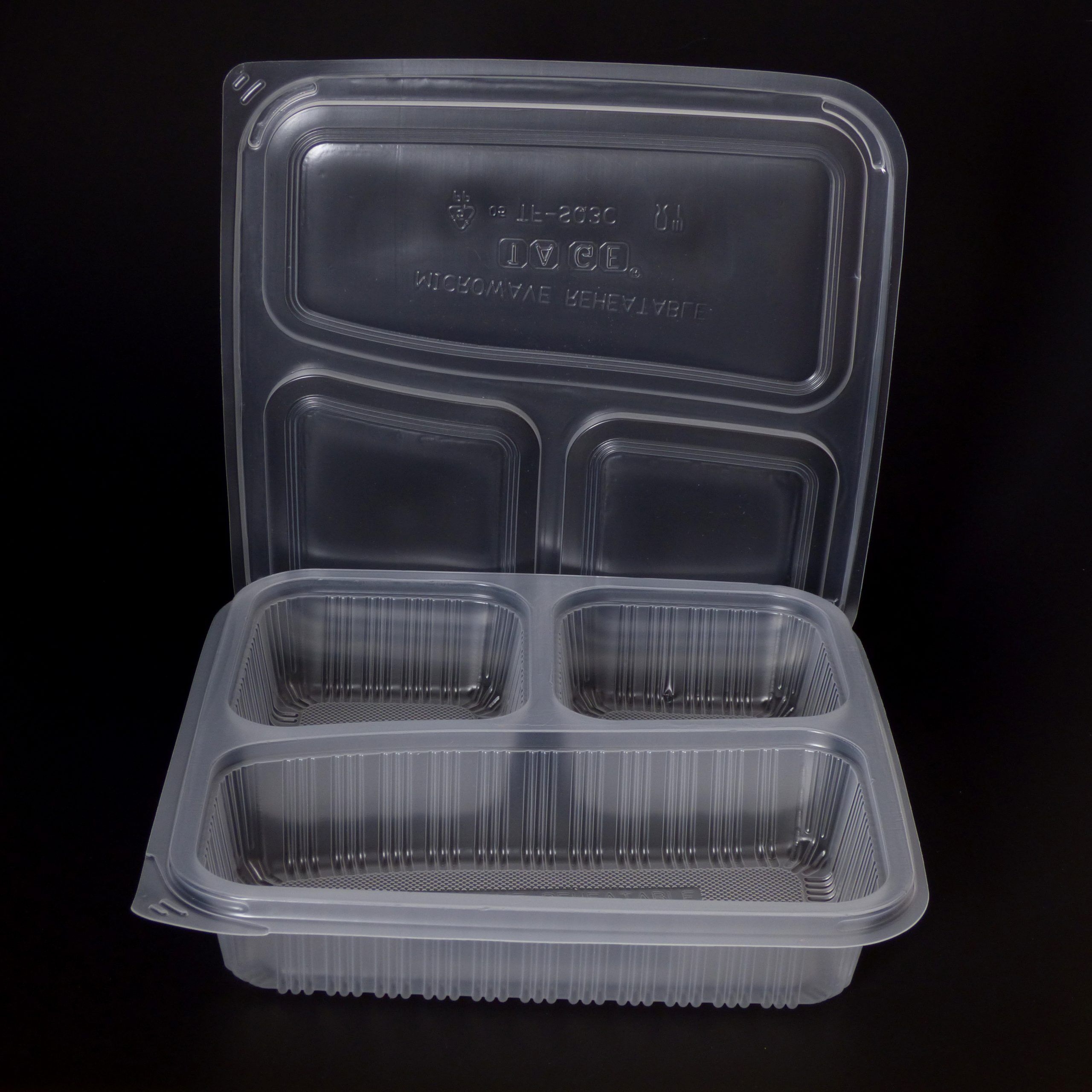 930ml 3 Compartment Square Food Container (480ML/240ML/210ML) (200 sets) - Image 4
