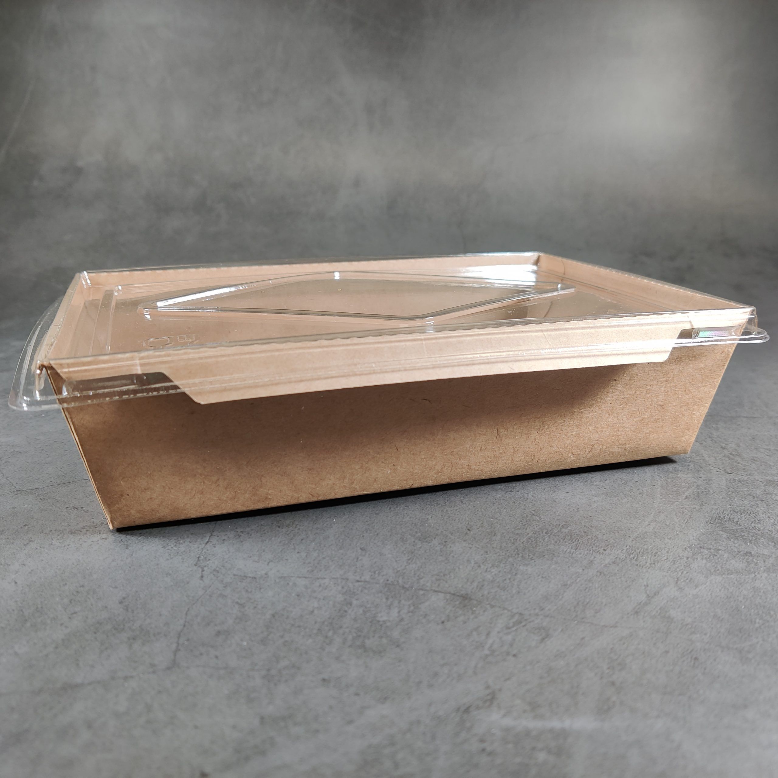 Kraft Paper Food Box (900cc) with lids (200 sets)