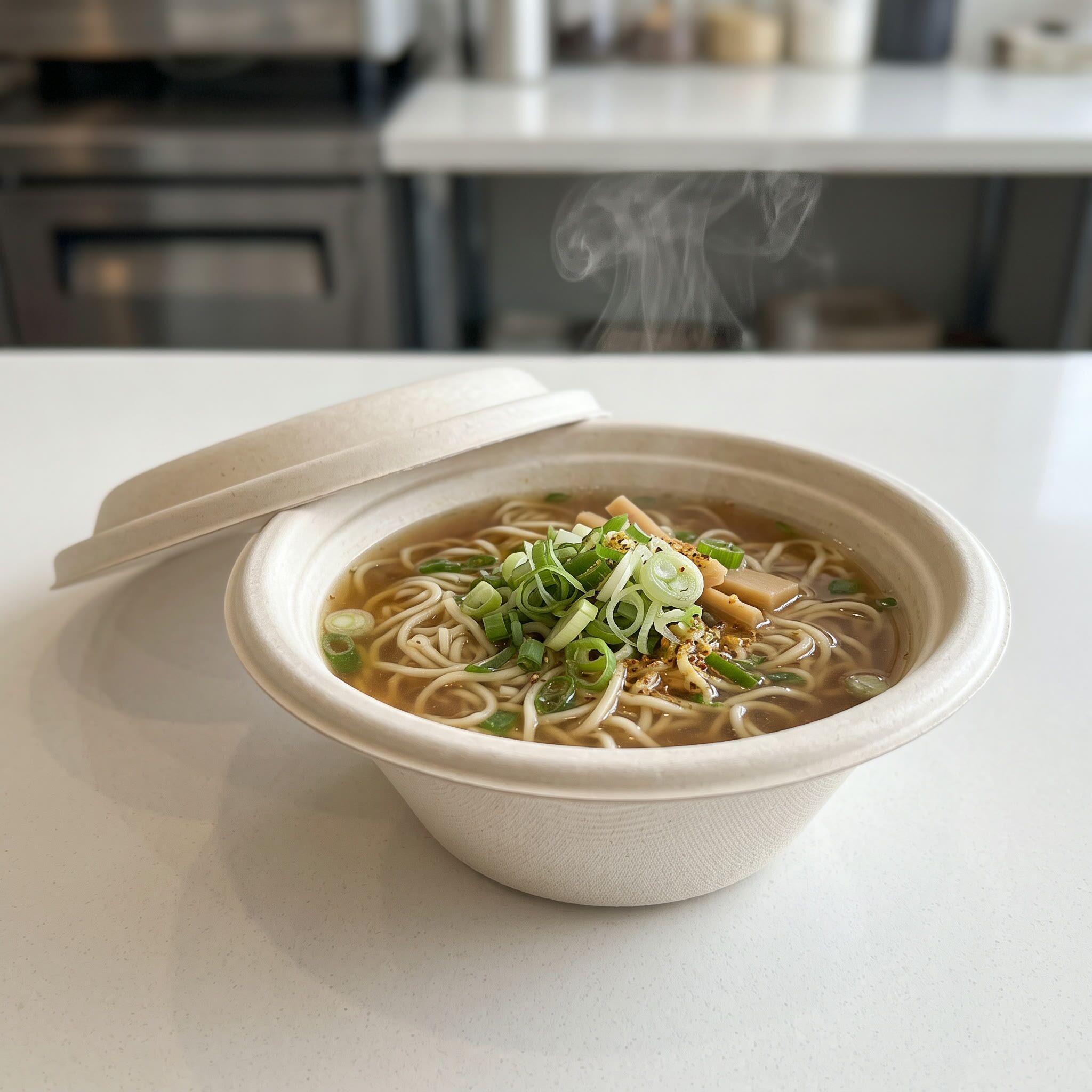 bagasse bowls 8oz, lifestyle product photo
