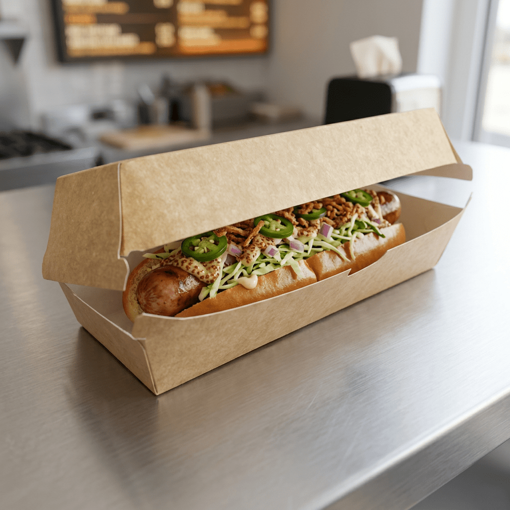 kraft hot dog box, lifestyle product photo